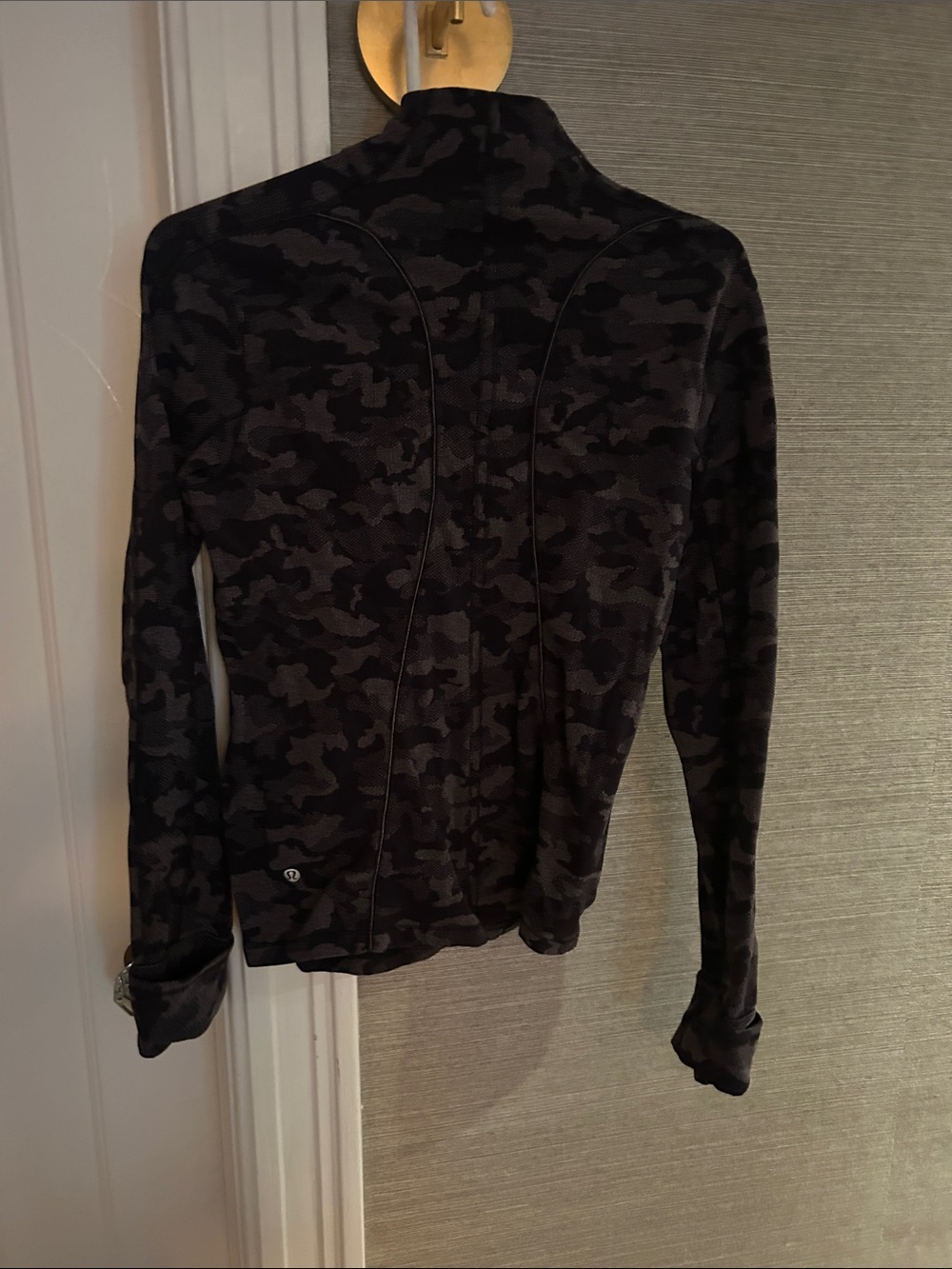 Lululemon Black & Charcoal Camo Zip-Up Jacket